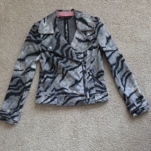 White House Black Market Tiger Priny Moto Jacket